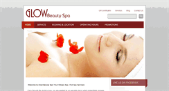 Desktop Screenshot of glowbeautyspa.com
